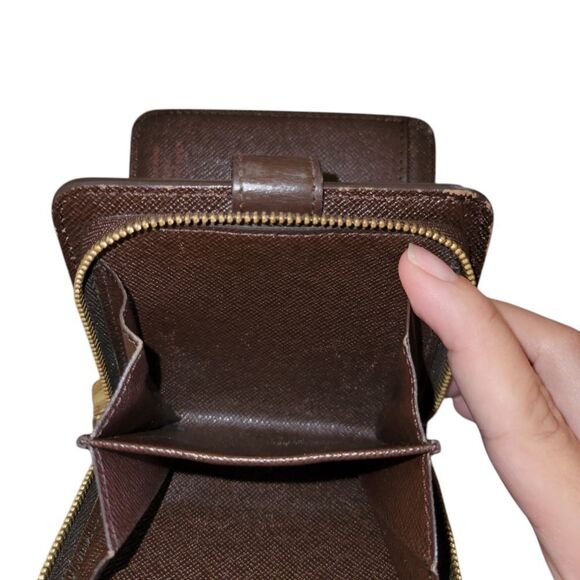 LOUIS VUITTON Compact Zipper Wallet Damier  Ebene Bifold Wallet - Picture 11 of 14